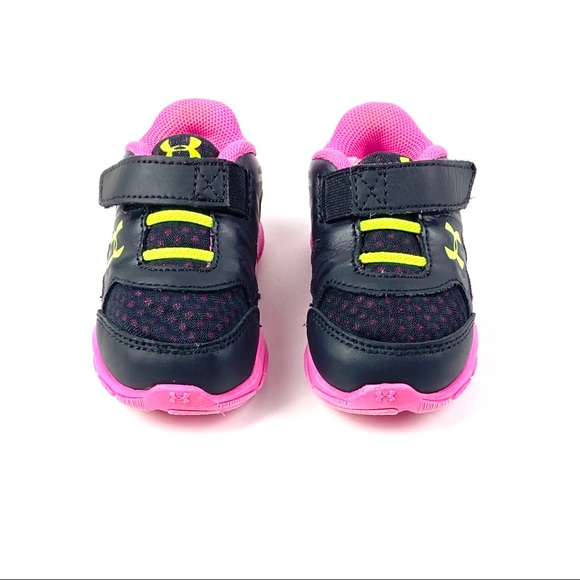 Under Armour Other - 🌸UNDER ARMOUR Baby Black & Pink Athletic Sneaker